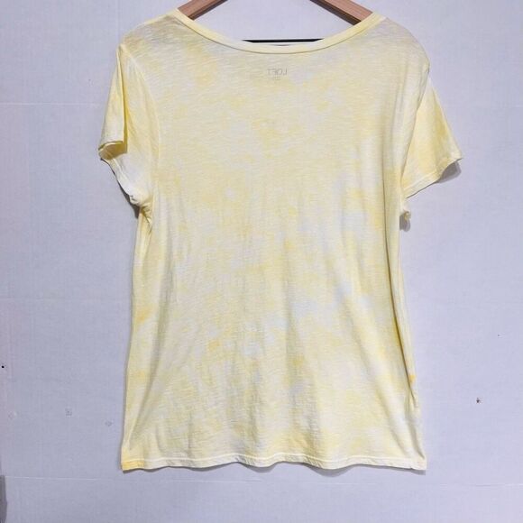 Loft Outlet Yellow Tie Dye Tee Sz L - Picture 2 of 4